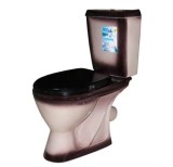 Унитаз-компакт Rosa Рио чёрный декор &mdash; 