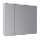 Шкаф зеркальный Lemark ZENON 100х80см 3-х дв, с козырьком-подсветкой, с розеткой, Белый глянец  (LM100ZS-Z)