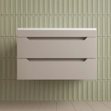 Тумба с раковиной подвесная Style Line Остин 80, крем эмаль PLUS — Зеркало-шкаф Style Line Кантри 75 Венге ЛС-00000032