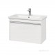 Тумба с раковиной Aquaton Капри 80 белая глянец  (1A230201KP010 + Aquaton_1WH302251)