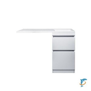 Тумба с раковиной El Fante напольная Даллас 115 Люкс белая PLUS правая  (СС-00000515 + СС-00000519)