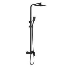 Душевая система HAIBA HB24803-7, тропический душ, нержавеющая сталь, черный — 