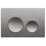 Клавиша смыва AZARIO NEW двойная, круглые кнопки, пластик, оружейная сталь (AZ-003.08) &mdash; 