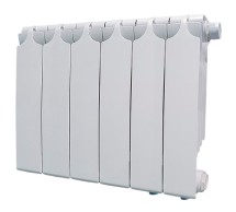 Биметаллический радиатор Teplopribor BR1 350 8 секций, нижнее подключение справа — 