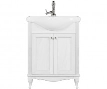 Тумба для комплекта ValenHouse Эллина 65 белая, фурнитура хром — 