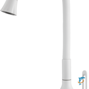 Смеситель для кухни HAIBA HB42830-8, гибкий излив,нержавеющая сталь, белый  (HB42830-8)