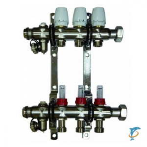 Коллекторная группа Millennium 1'' с расходомерами для теплого пола на 3 выхода (KGTP1103)