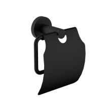 Держатель туалетной бумаги с крышкой Sapho X-Round XB730, чёрный — 