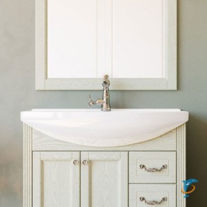 Комплект мебели ValenHouse Эллина 80 слоновая кость без пенала, фурнитура хром  (E80_KTЗCX)