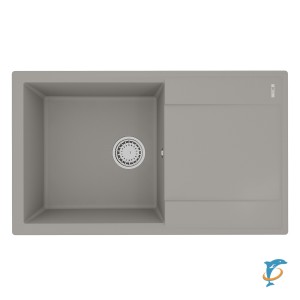 Мойка кухонная Lemark IMANDRA 840 врезная с крылом из кварцгранита (9910033)