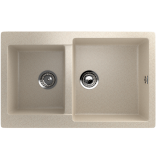 Двухсекционная реверсивная мойка ULGRAN U-505 бежевый — 