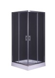 Душевая шторка,квадрат,прозр.стекло 6мм,хром.профиль 90*90*195см &mdash; 
