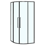 Душевое ограждение Azario SHANGHAI 900х900х1950 четверть круга, прозрачное стекло 6 мм, профиль черный матовый (AZ-S43-90-MB-CL) — 