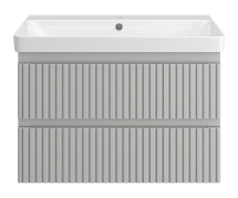 Тумба подвесная под раковину Brevita Victory 70 (серый шелк) — 