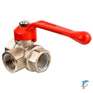 Кран шаровый VALTEC VT.360.N 3/4 трёхходовой типа L   (VT.360.N.05)