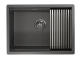 Стальная кухонная мойка Granula KS-6045U графит матовый &mdash; 