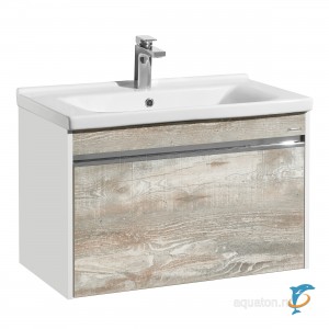 Тумба с раковиной Aquaton Капри 80 бетон пайн (1A230201KPDA0 + Aquaton_1WH302251)