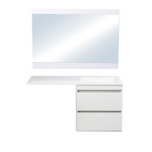 Мебель для ванной El Fante подвесная Даллас 120 Люкс белая PLUS правая — Мебель для ванной El Fante подвесная Даллас 120 Люкс белая PLUS правая СС-00000469 + СС-00000565 + СС-00000393