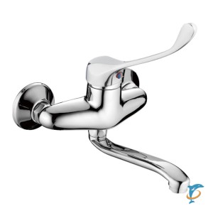 Смеситель для раковины HAIBA HB4654 хирургический латунь, хром  (HB4654)