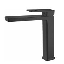 Смеситель для раковины HAIBA HB11615-7 высокий, латунь, черный — 