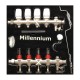 Коллекторная группа Millennium 1'' с расходомерами для теплого пола на 4 выхода  (KGTP1104)