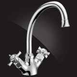 Смеситель Elghansa PRAKTIC CHROME 5922660 хром — Традиционная модель для кухни, проверенная временем. Длина излива 176 мм, расстояние от аэратора до столешницы 195 мм.