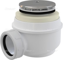 Сифон для поддона AlcaPlast A47CR ф50 — Сифон для душевого поддона хромированный