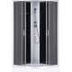 Душевая кабина без гидромассажа,тонир.секло,черные зад.стенки,90*90*215см,низкий поддон  (TA-9091G)