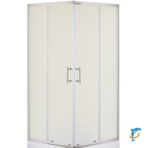 Душевая шторка,квадрат,мат.стекло 6мм,хром.профиль 90*90*195см (TA-09092-1MP)