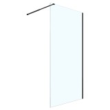 Душевая перегородка Loranto Walk-in 120x200 регулируемый кронштейн 70-100 мм, прозрачное стекло 8 мм, профиль черный матовый (CS-W04B-120) &mdash; 