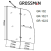 Стеклянная шторка для ванны Grossman GR-102