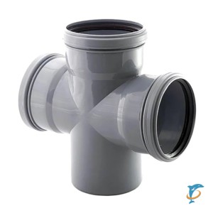 Крестовина канализационная ф 110/110/110/110 х 87* одноплоскостная "Ostendorf" (115930)