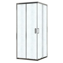 Душевое ограждение Azario PARIS 900х900х1950 стекло "Шиншилла" профиль графит матовый (AZ-R06-90-MGR-CHC) &mdash; 