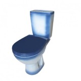 Унитаз-компакт Rosa Cоло синий декор  — 
