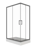 Душевое ограждение Тритон Фикс-Графит 120х90, профиль графит &mdash; 
