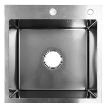 Кухонная мойка AZARIO MIA 500х500х200 нержавеющая сталь, цвет Оружейная сталь (AZB5050M) — 