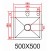 Кухонная мойка AZARIO Николь 500х500х220 нержавеющая сталь, черная соты (AZB5050H)