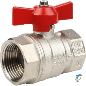 Stout Кран шаровой стандартнопроходной, ВР/ВР, ручка бабочка 1" (SVB-0012-000025)