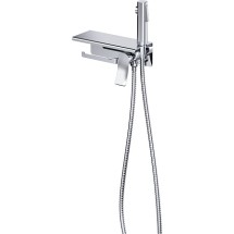 Гигиенический душ HAIBA HB55553 с держателем туал.бумаги и полочкой, хром — 