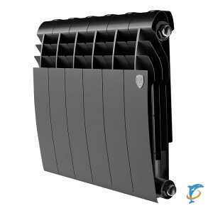 Радиатор биметаллический Royal Thermo BILINER B 350 Чёрный 6 секций  (RTBB335006)