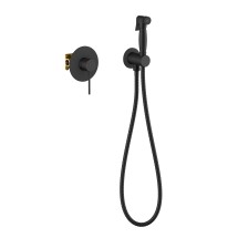Смеситель встроенный с гигиеническим душем Timo Saona 2389/03SM черный — 