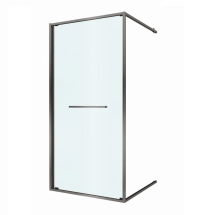 Душевая дверь CEZARES LUX-B-FS-1-100-C-GM, профиль оружейная сталь &mdash; 
