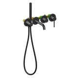 Смеситель встроенный для ванны с душем Timo Saona 2314/03YSM черный — 