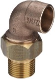Угловое разъёмное соединение Viega d18-3/4 с переходом на наружную резьбу под пайку, с коническим уплотнением, бронза, модель 94098G — 