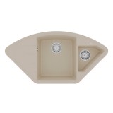 Мойка кухонная Lemark IRKANA 980 угловая с доп. чашей из кварцгранита — 