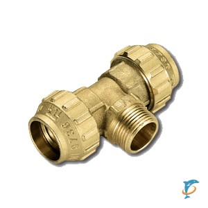 Тройник Н Tiemme 25х3/4х25 серии 3468CR  (3400069(3468G250525CR))