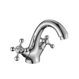 Смеситель DECOROOM DR54011 двуручный  для умывальника монолитный — 