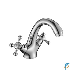 Смеситель DECOROOM DR54011 двуручный  для умывальника монолитный  (DR54011)