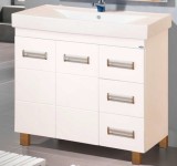 Тумба с раковиной Misty Селена 90 прямая с 3 ящ. — 