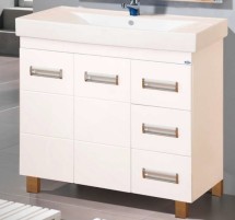Тумба с раковиной Misty Селена 90 прямая с 3 ящ. — 